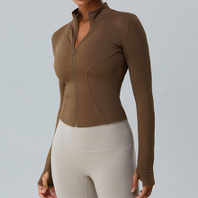 Load image into Gallery viewer, Fleece-Lined Yoga Jacket +