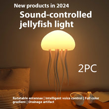 Load image into Gallery viewer, Jellyfish Voice Control Lamp LED Night Light Portable Lamp Jellyfish Decorations Smart Table Lamp For Bedside & Desk +