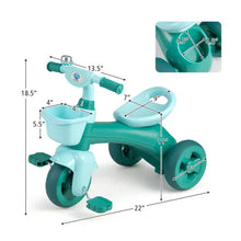 Load image into Gallery viewer, Toddler Tricycle For 3-5 Years Stable Triangular Structure Front & Rear Storage Baskets +