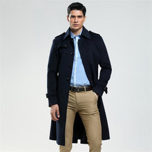 Load image into Gallery viewer, Men's Single Breasted Woolen Overcoat Coat +
