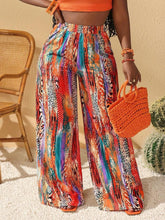 Load image into Gallery viewer, Colorful Pattern Trousers Loose Breathable Women's Trousers Wide Leg Pants+