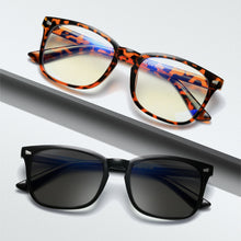Load image into Gallery viewer, Retro Color-changing Mens Anti-blue Light Glasses Square Frame +