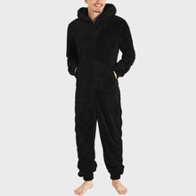 Load image into Gallery viewer, Men's Fashion Zipper Thermal Plush Jumpsuit Thermal Pajamas +