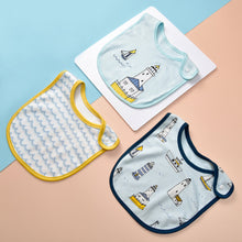 Load image into Gallery viewer, Simple Cartoon Printed Cotton Waterproof Baby Bib +