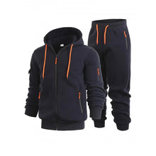 Load image into Gallery viewer, Mens Zip-Up Hoodie With Arm Pockets, Cardigan Sweatshirt Coat +