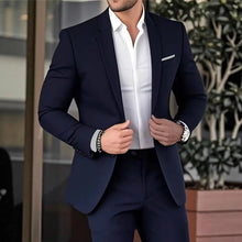 Load image into Gallery viewer, Men's Two-piece Business Suit Elegant Banquet Gown Slim-Fit Fashionable Suit And Trousers +