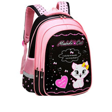 Load image into Gallery viewer, Kids School Cute Cat Print Backpack School Bag +