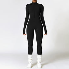 Load image into Gallery viewer, Warm Zipper Long-sleeved Jumpsuit Yoga Fitness Sports Pants Breathable Bodysuit Women's Clothing +