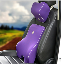 Load image into Gallery viewer, Car Cotton Lumbar Pillow Suit Back Pad Waist Slow Rebound Car Interior Seat +
