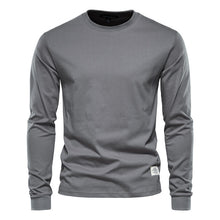 Load image into Gallery viewer, Men's Solid Color Round Neck Long-sleeved Top T-shirt +