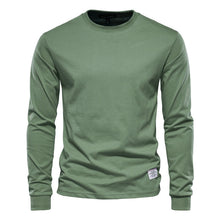 Load image into Gallery viewer, Men's Solid Color Round Neck Long-sleeved Top T-shirt +