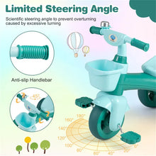 Load image into Gallery viewer, Toddler Tricycle For 3-5 Years Stable Triangular Structure Front & Rear Storage Baskets +
