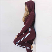 Load image into Gallery viewer, Europe and United States Women's New Hooded Sweater Sports Suit +