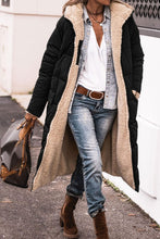 Load image into Gallery viewer, Solid Color Hooded Cotton Jacket Long Sleeve Double-sided Wear Slim Fit Elegant Cardigan Coat Top +