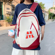 Load image into Gallery viewer, Women's Backpack Contrast Color Campus Large Capacity +