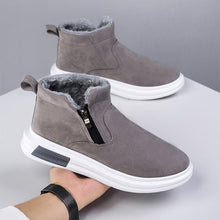 Load image into Gallery viewer, Fashion Snow Boots For Men and Women Winter Warm Flat Cotton Plush Shoes With Side Zipper Casual Daily Fleece Ankle Boot +