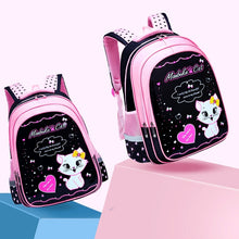 Load image into Gallery viewer, Kids School Cute Cat Print Backpack School Bag +