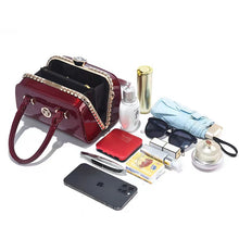 Load image into Gallery viewer, Shiny Leather Diamond-Embellished Women Bag Multi-Functional Evening Clutch Handbag +