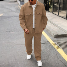 Load image into Gallery viewer, Autumn Mens Two-piece Outfit Cargo Jacket And Pants Set +