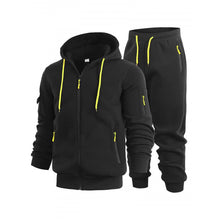 Load image into Gallery viewer, Mens Zip-Up Hoodie With Arm Pockets, Cardigan Sweatshirt Coat +