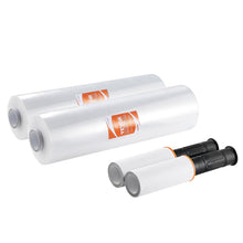 Load image into Gallery viewer, VEVOR Stretch Film, 15 Inches X 1200 Feet, 2 Pack, 80 Gauge Industrial Strength Clear Durable Stretch Wrap Roll, Heavy Duty Shrink Film Stretch Wrap With Handles For Pallet Wrapping Shipping Moving +