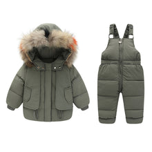 Load image into Gallery viewer, Winter Baby Boy's Down Jacket Suit Two Piece Jumpsuit +