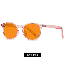 Load image into Gallery viewer, Fashion Good-looking Face Slimming Orange Yellow Anti-blue Light UV Glasses +