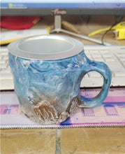 Load image into Gallery viewer, 400ml Resin Mineral Crystal Coffee Mugs With Handles Elegant Fake Mineral Crystal Cup For Workplace Home Decor Christmas Gift Kitchen Gadgets +