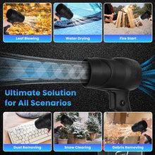 Load image into Gallery viewer, 130000RPM Mini Cordless Leaf Blower Jet Blower Battery Operated Blower With 2x 3Ah Batteries For Leaf Snow Dust Water Blowing +