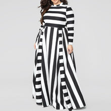 Load image into Gallery viewer, Loose Women's Dress Plus Size Striped Woman's Dress +