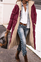 Load image into Gallery viewer, Solid Color Hooded Cotton Jacket Long Sleeve Double-sided Wear Slim Fit Elegant Cardigan Coat Top +