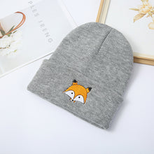 Load image into Gallery viewer, Men And Women Fashion Versatile Fox Embroidery Knitted Hat +