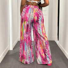 Load image into Gallery viewer, Colorful Pattern Trousers Loose Breathable Women's Trousers Wide Leg Pants+