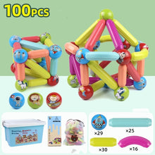 Load image into Gallery viewer, Big Size DIY Magnetic Construction Set Early Learning Constructor Variety Magnetic Rod Building Blocks For Children Toys Gift +