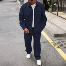 Load image into Gallery viewer, Autumn Mens Two-piece Outfit Cargo Jacket And Pants Set +