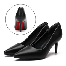 Load image into Gallery viewer, Leather Work Shoes Women Black +