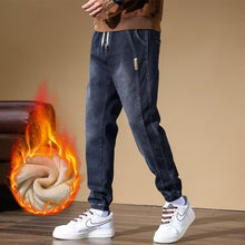 Load image into Gallery viewer, Mens Fleece-Lined Outerwear Jogger Harem Pants For Cold Weather Coziness +
