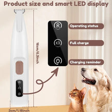 Load image into Gallery viewer, Pets Paw Trimmer LED Light Hair Clipper Set +