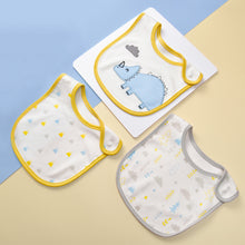Load image into Gallery viewer, Simple Cartoon Printed Cotton Waterproof Baby Bib +