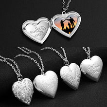 Load image into Gallery viewer, Carved Design Love Necklace Personalized Heart-shaped Photo Frame Pendant Necklace For Women Family Jewelry Valentine's Day Gift +