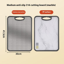 Load image into Gallery viewer, Antibacterial Cutting Board 304 Stainless Steel Chopping Board Kitchen +