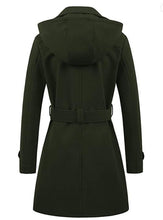 Load image into Gallery viewer, Women's Woolen Hooded Plus Size Coat +