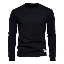Load image into Gallery viewer, Men's Solid Color Round Neck Long-sleeved Top T-shirt +