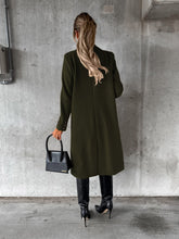 Load image into Gallery viewer, Long Sleeve Lapel Coat Winter Fashion Solid Double Breasted Slim Long Jacket Womens Clothing +