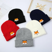 Load image into Gallery viewer, Men And Women Fashion Versatile Fox Embroidery Knitted Hat +