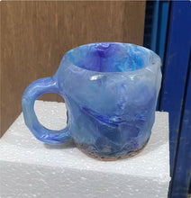 Load image into Gallery viewer, 400ml Resin Mineral Crystal Coffee Mugs With Handles Elegant Fake Mineral Crystal Cup For Workplace Home Decor Christmas Gift Kitchen Gadgets +