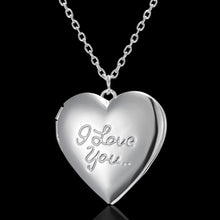 Load image into Gallery viewer, Carved Design Love Necklace Personalized Heart-shaped Photo Frame Pendant Necklace For Women Family Jewelry Valentine's Day Gift +