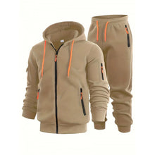Load image into Gallery viewer, Mens Zip-Up Hoodie With Arm Pockets, Cardigan Sweatshirt Coat +