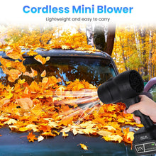 Load image into Gallery viewer, 130000RPM Mini Cordless Leaf Blower Jet Blower Battery Operated Blower With 2x 3Ah Batteries For Leaf Snow Dust Water Blowing +