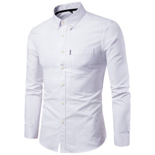 Load image into Gallery viewer, Men's Business Shirts Korean Vinylon Fabric Slim Long Sleeve Dress Shirt +